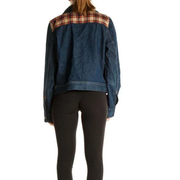 Madewell Denim Plaid Trucker Jean Jacket NWOT - Picture 2 of 13